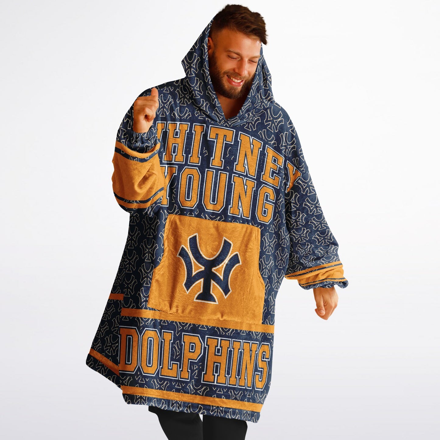 Whitney Young Magnet School Snug Hoodie | Hoodie Blanket | Whitney Young Dolphins | Football SZN
