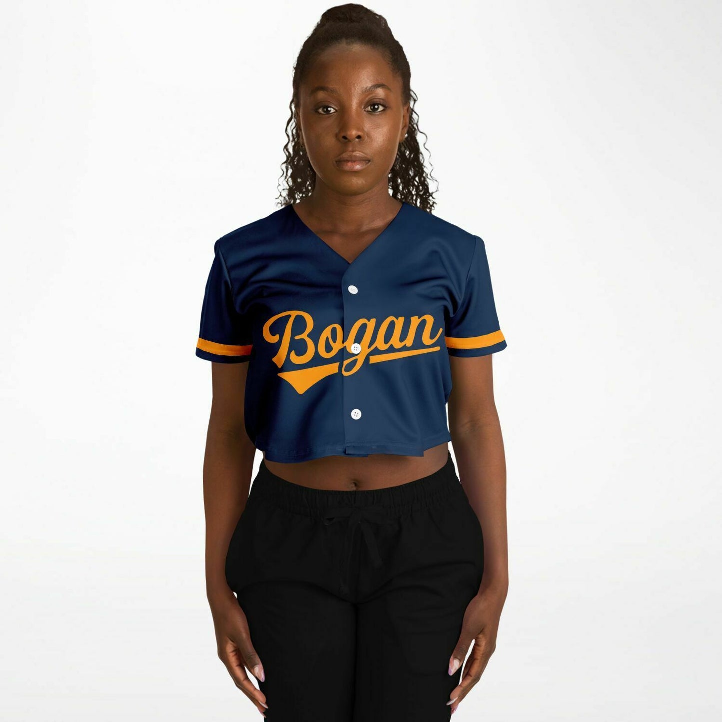 Bogan High School Cropped Baseball Jersey | Bogan Bengals