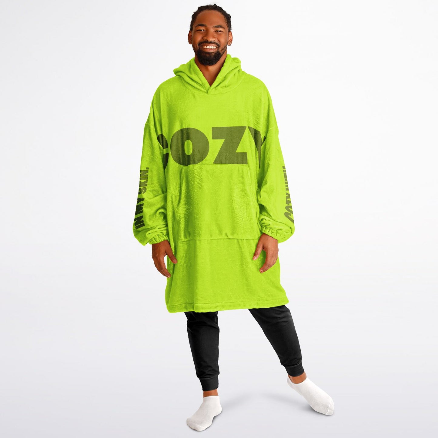 Cozy Lyrics Hoodie Blanket | Snug Hoodie Green