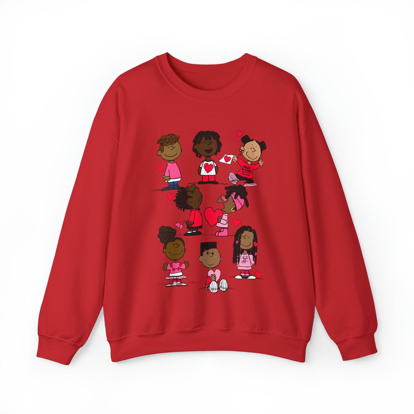 Black Charlie Brown Characters Valentine's Day Shirt