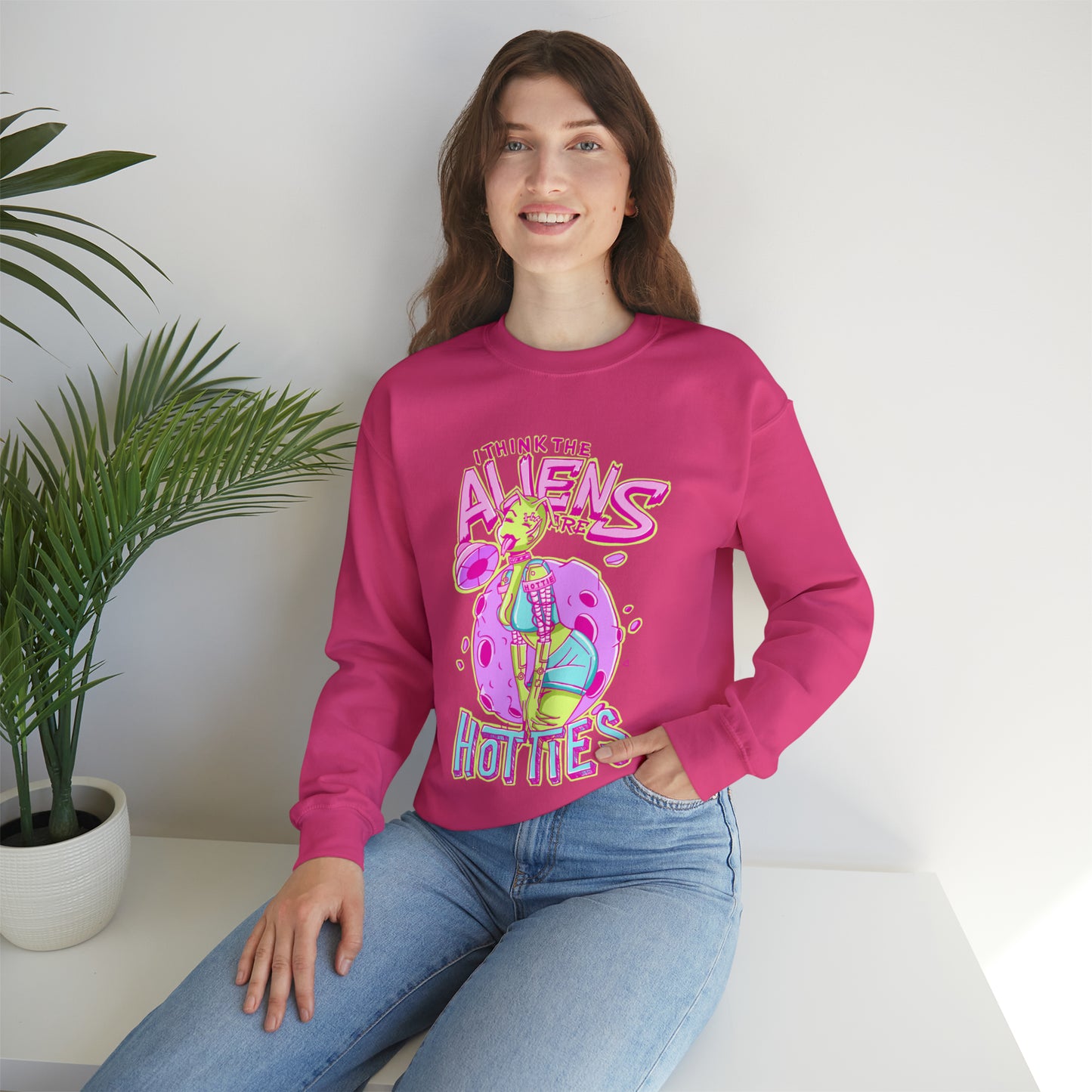 The Aliens Are Hotties Crewneck Sweatshirt