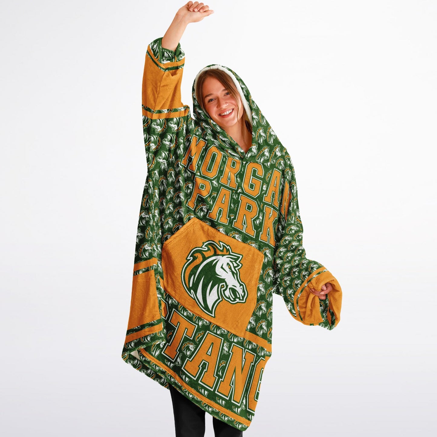 Morgan Park High School Snug Hoodie | Hoodie Blanket | Morgan Park Mustangs | Football SZN