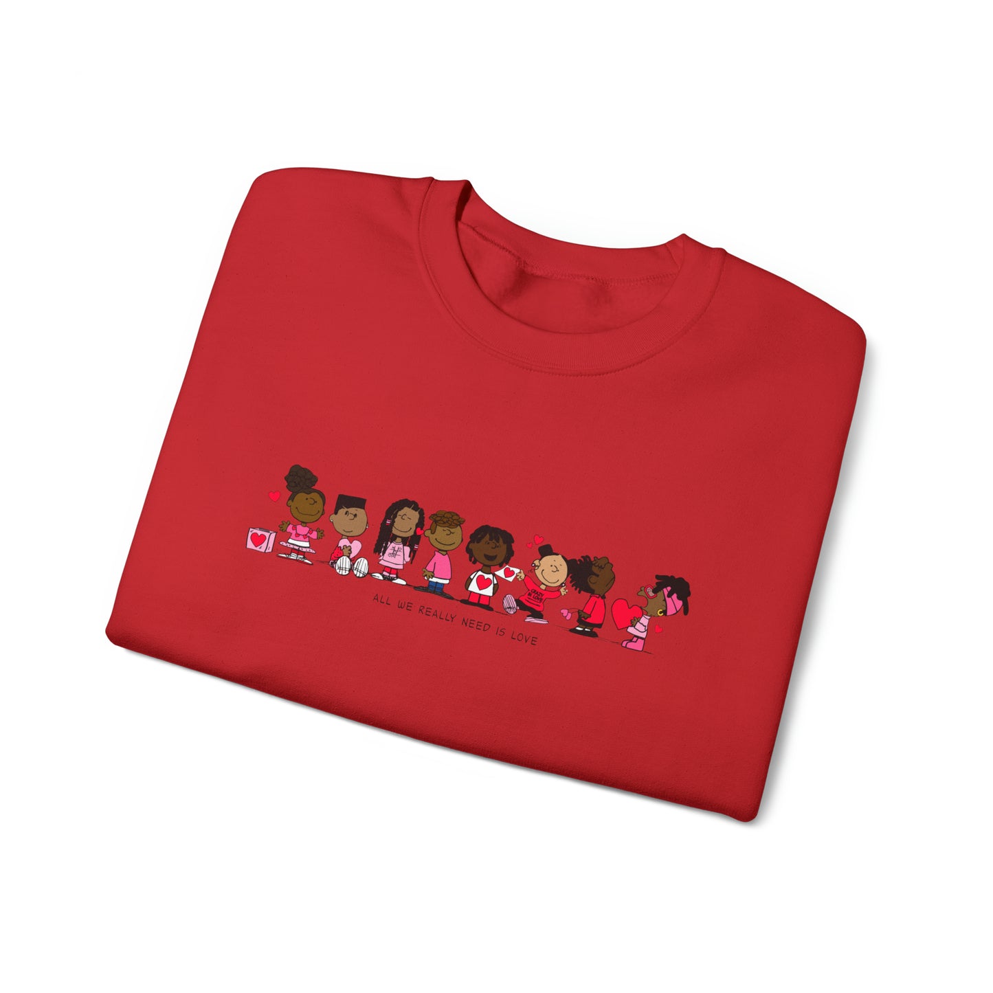 Black Charlie Brown Characters Valentine's Day Shirt