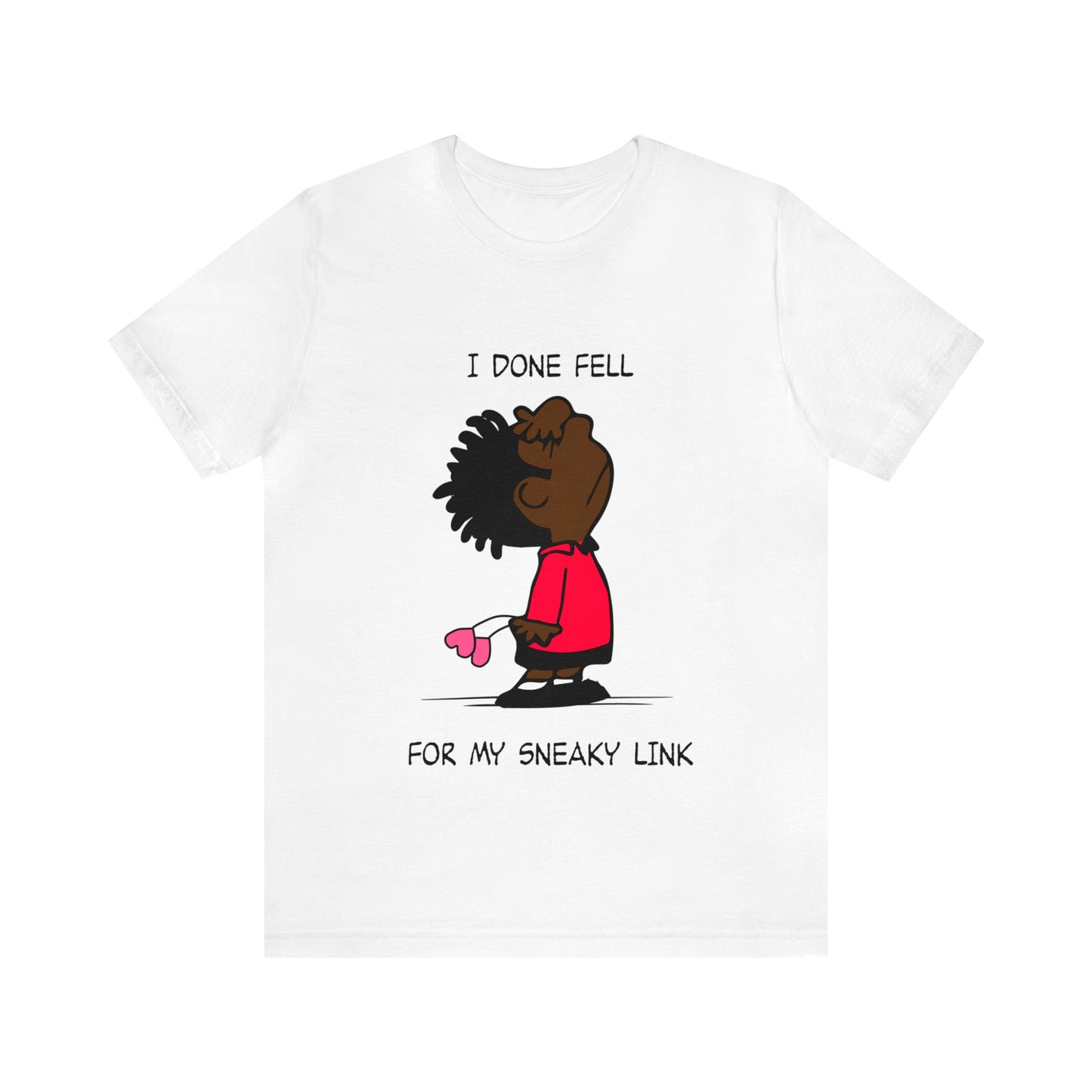 Black Charlie Brown Characters Valentine's Day Tee Shirt