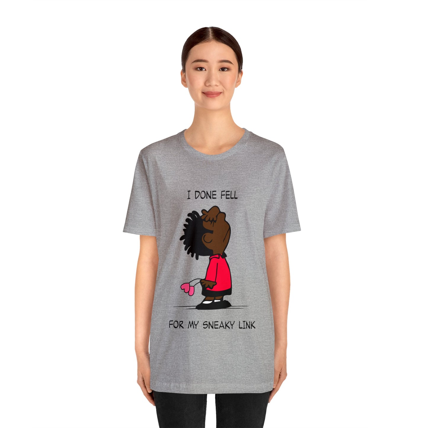 Black Charlie Brown Characters Valentine's Day Tee Shirt