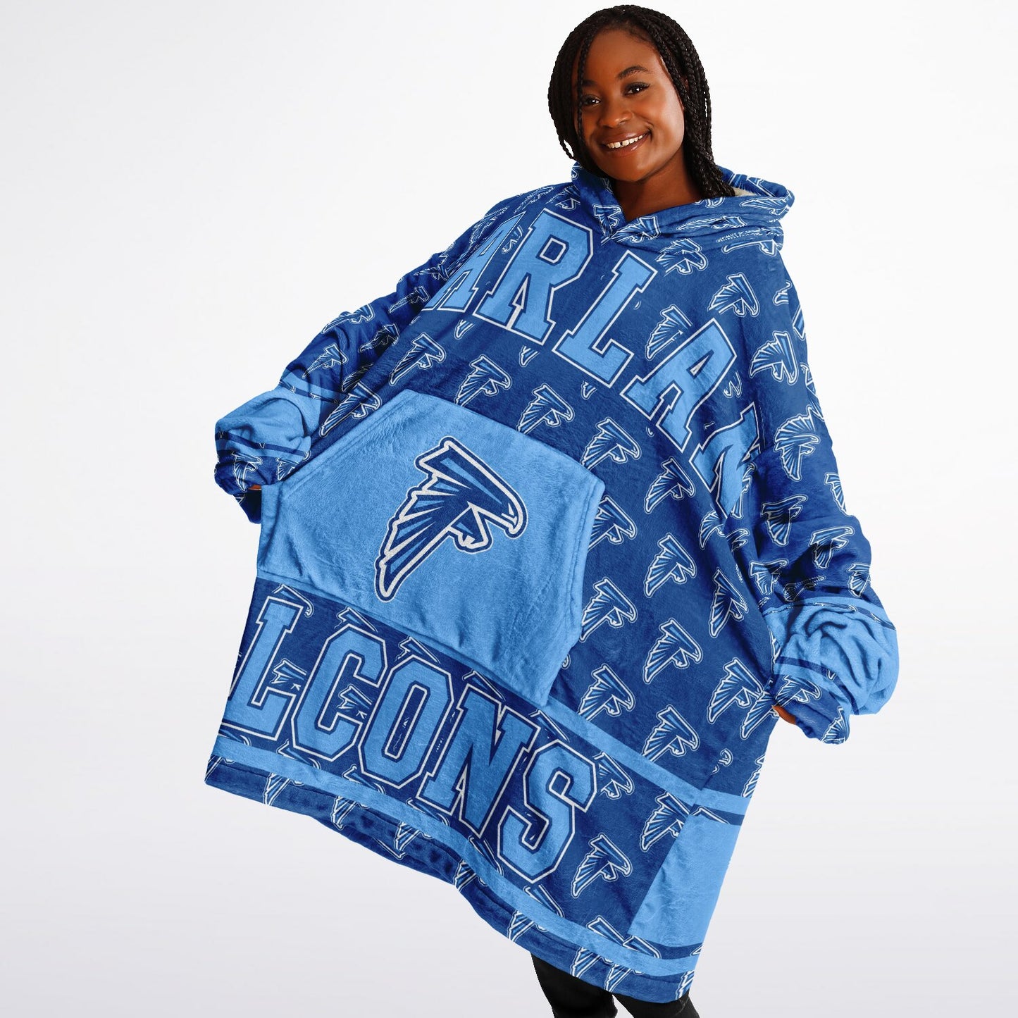 Harlan High School Snug Hoodie | Hoodie Blanket | Harlan Falcons | Football SZN