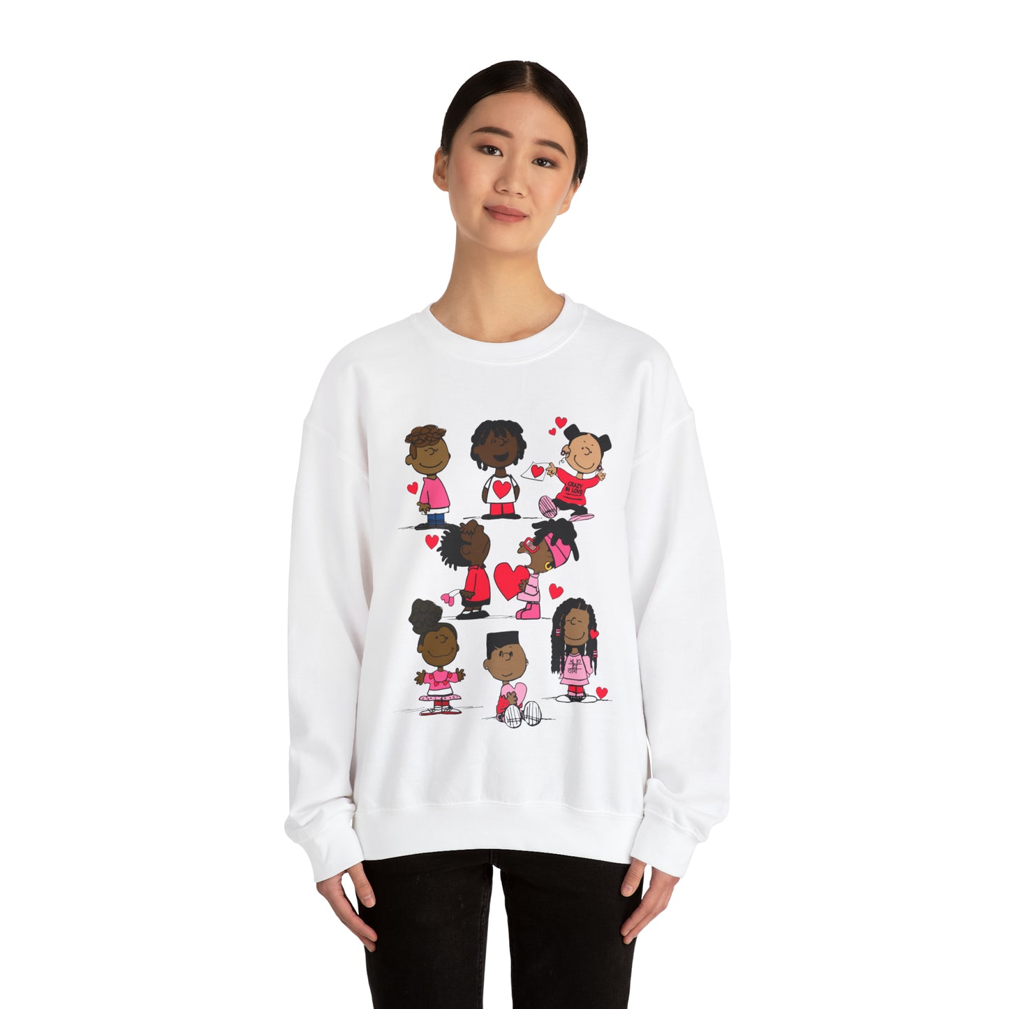 Black Charlie Brown Characters Valentine's Day Shirt