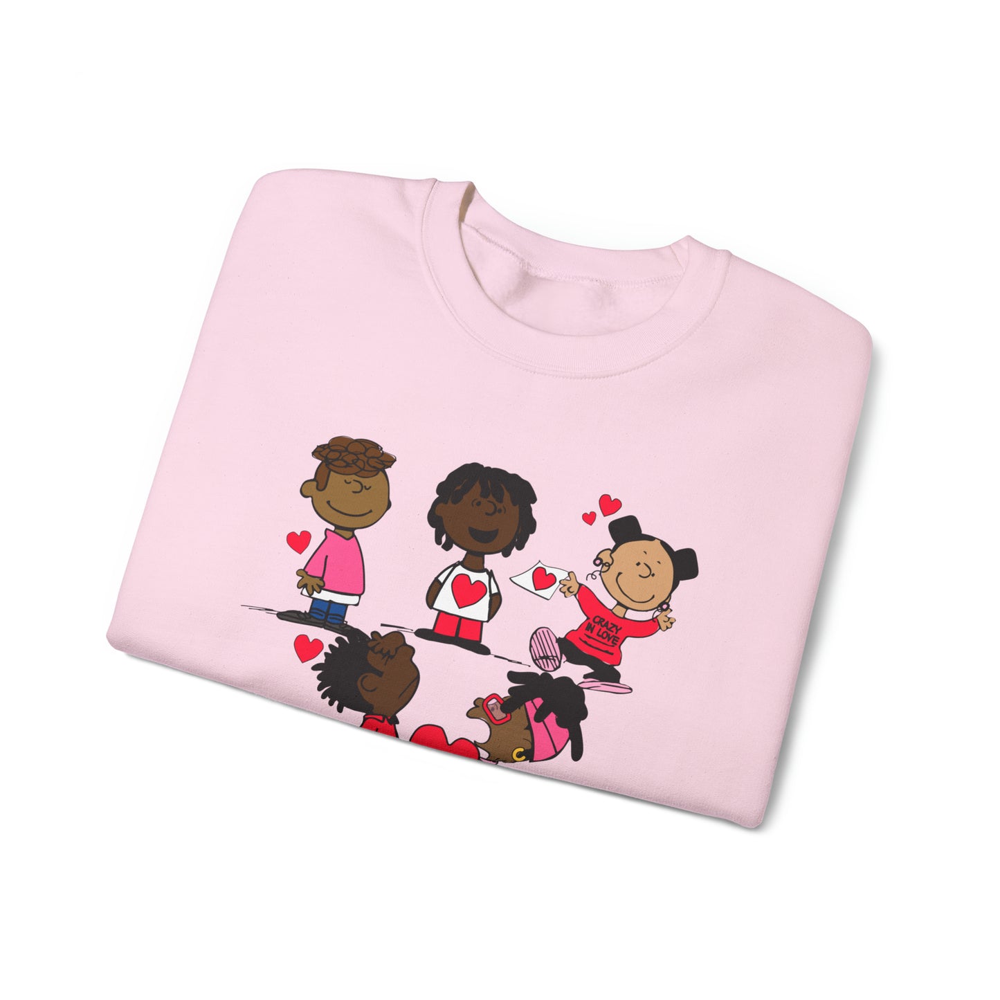 Black Charlie Brown Characters Valentine's Day Shirt