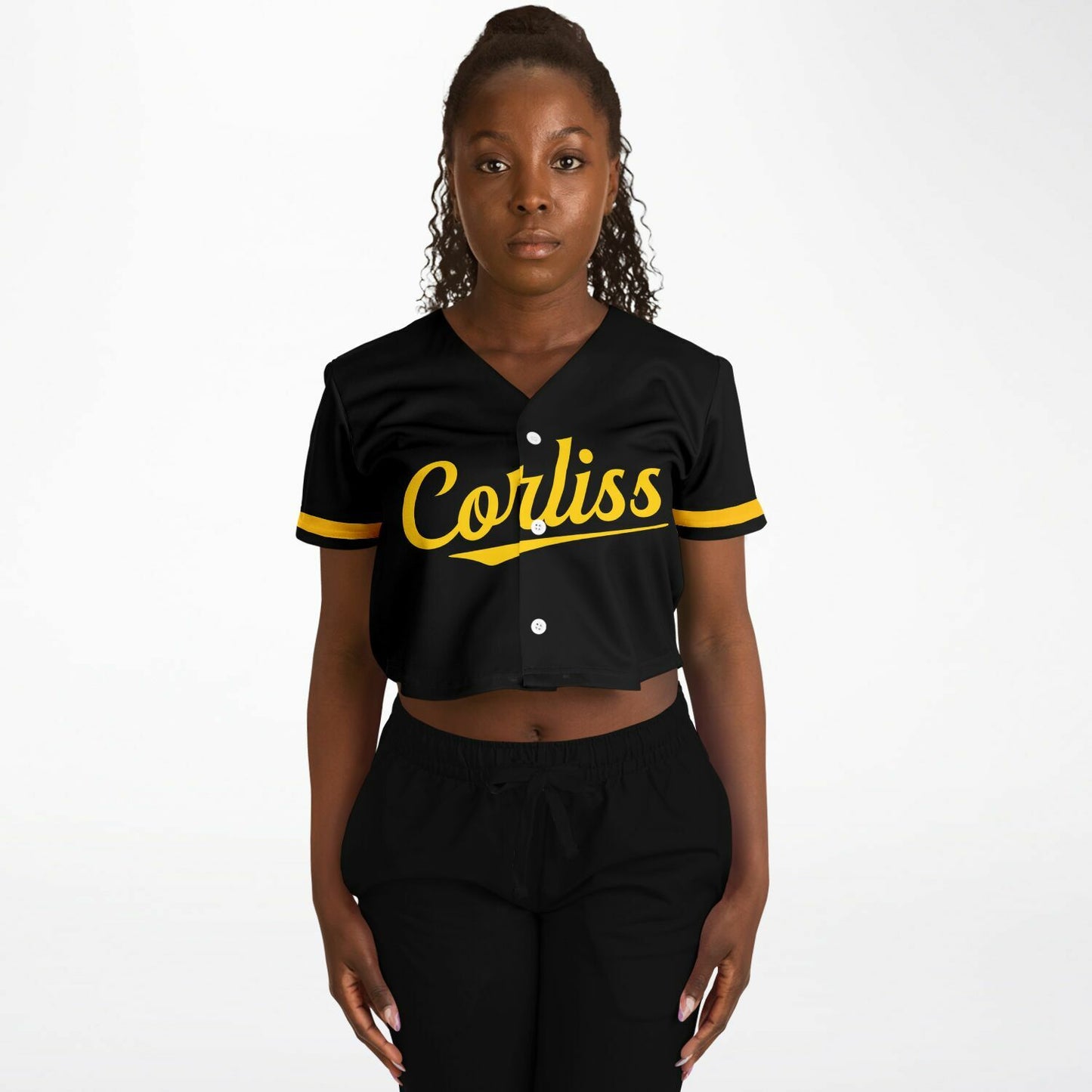 Corliss High School Cropped Baseball Jersey | Corliss Trojans