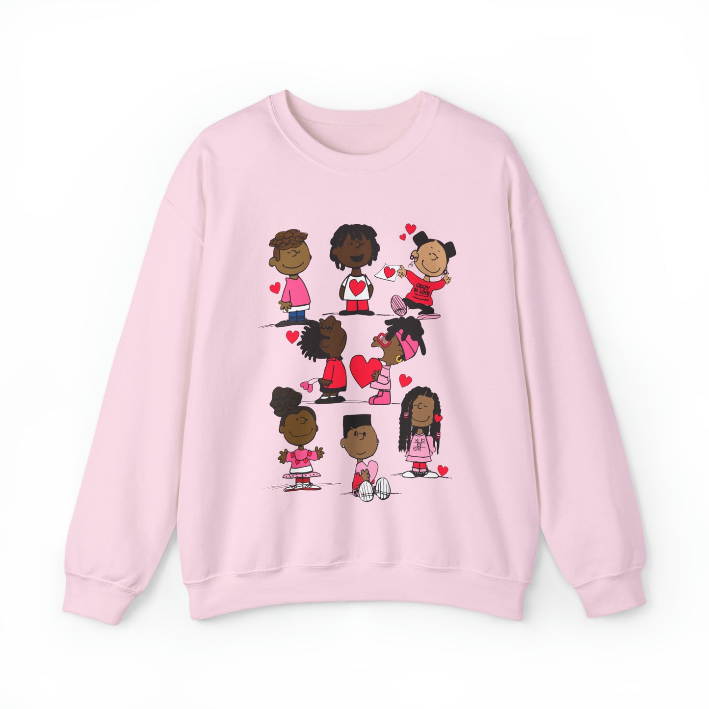 Black Charlie Brown Characters Valentine's Day Shirt