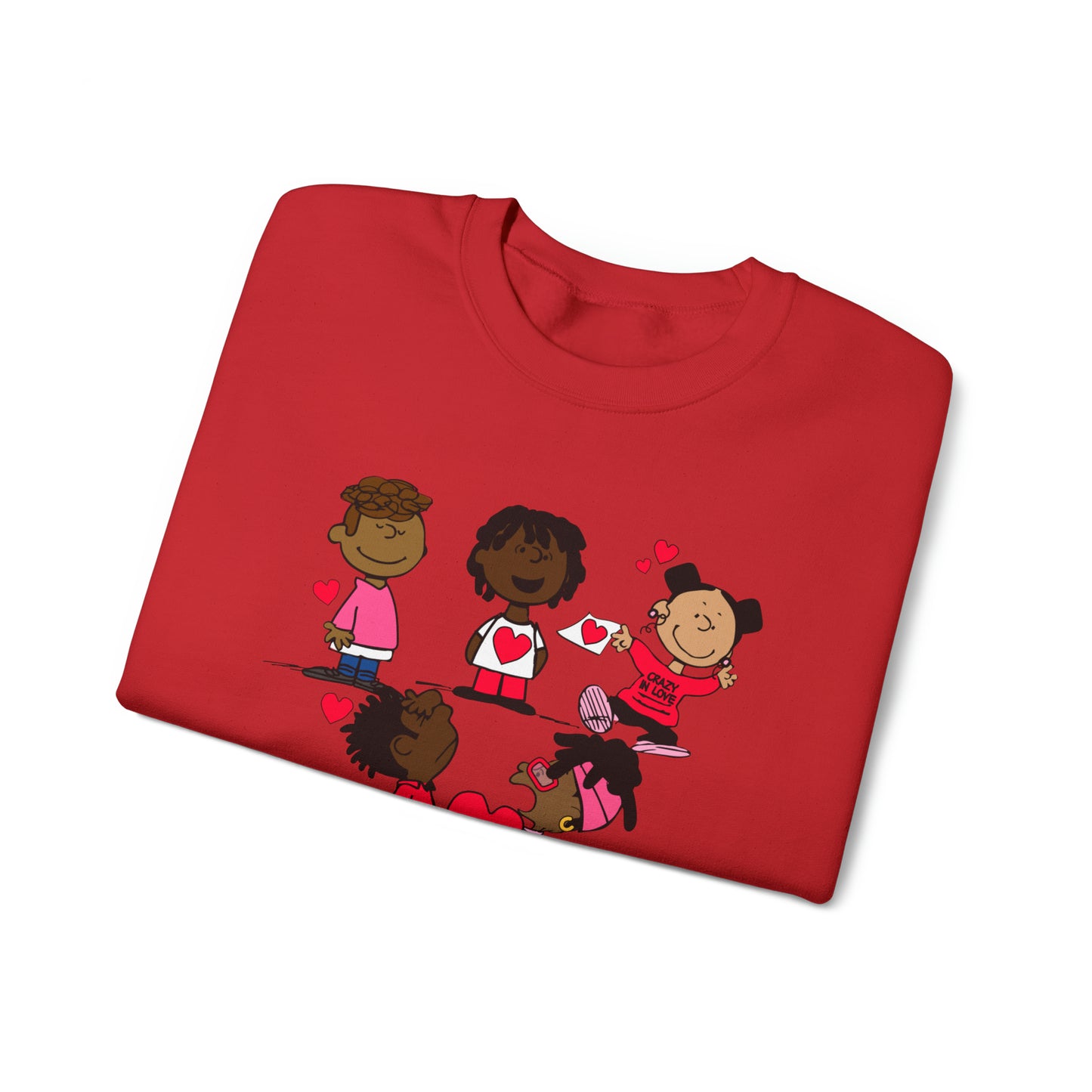 Black Charlie Brown Characters Valentine's Day Shirt