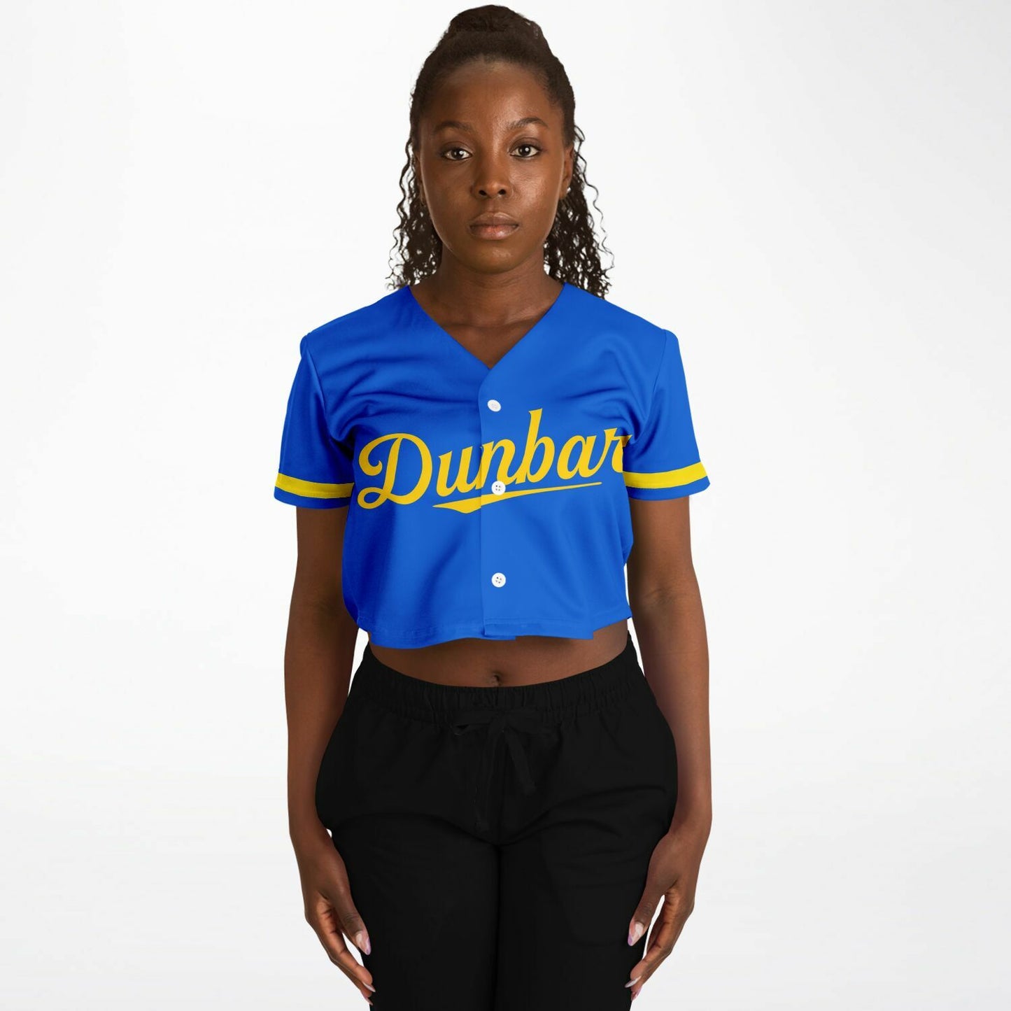 Dunbar Vocational Cropped Baseball Jersey | Dunbar Mightywomen | Dunbar Mightymen
