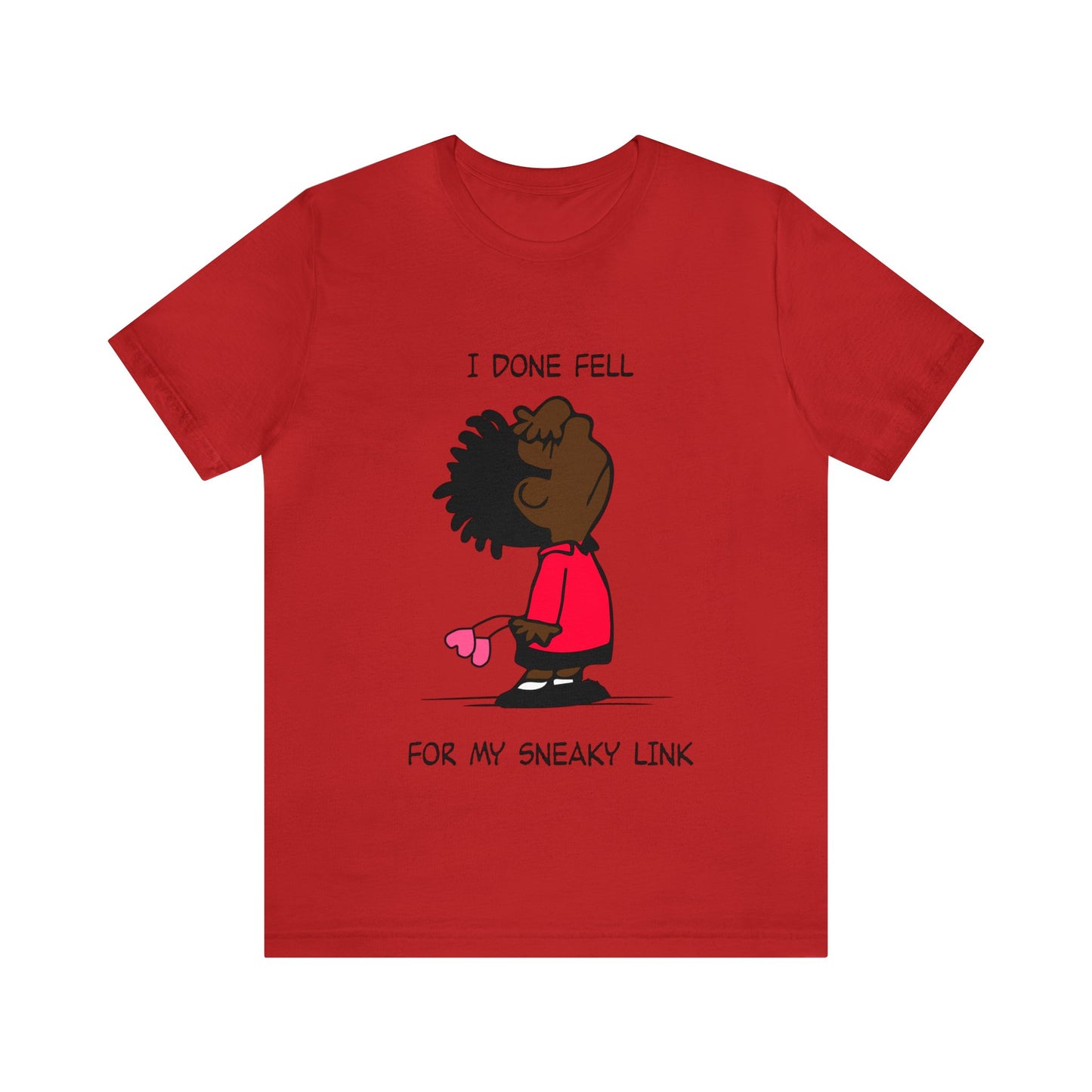 Black Charlie Brown Characters Valentine's Day Tee Shirt