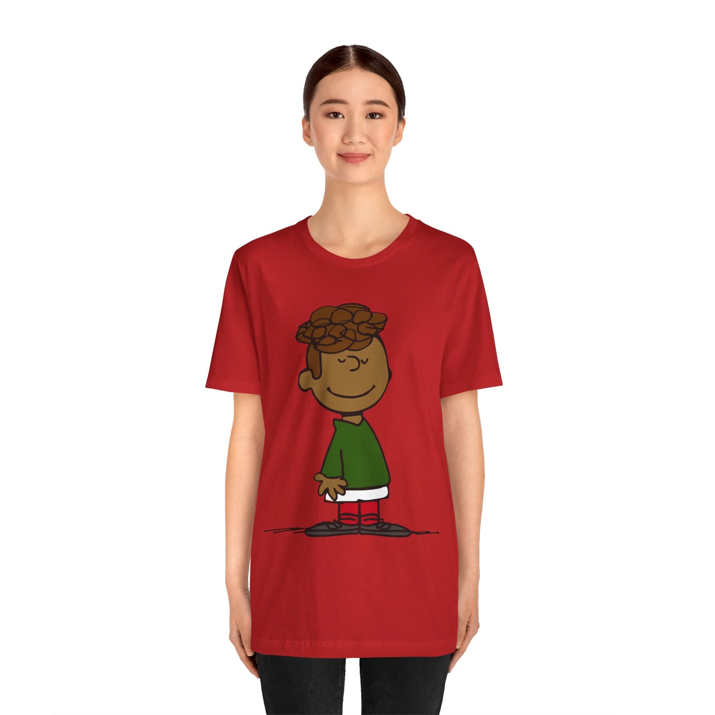 Black Charlie Brown Characters Christmas Tee Shirt