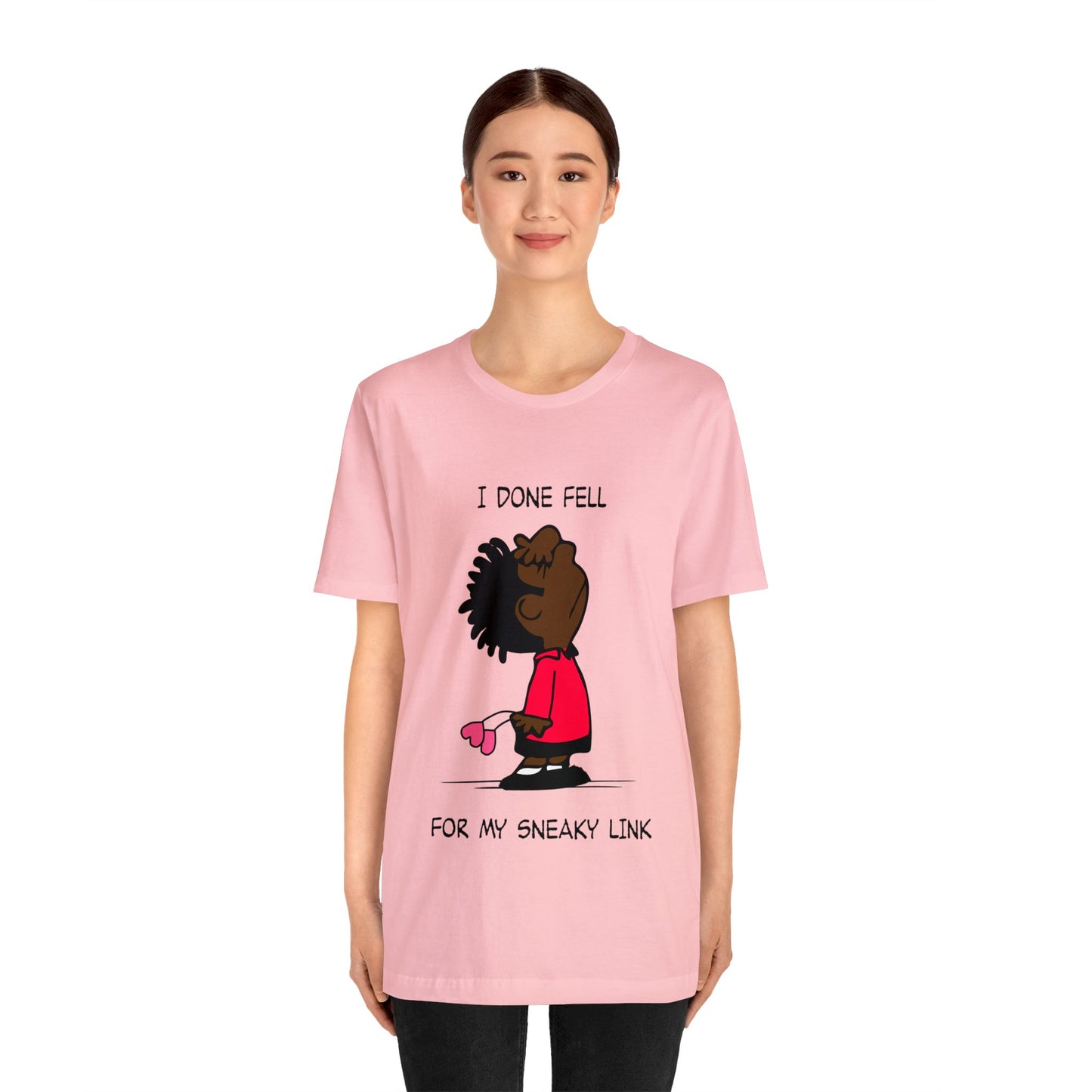 Black Charlie Brown Characters Valentine's Day Tee Shirt