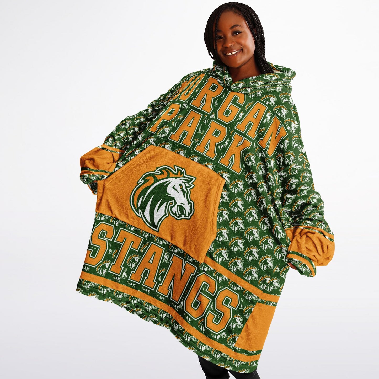 Morgan Park High School Snug Hoodie | Hoodie Blanket | Morgan Park Mustangs | Football SZN