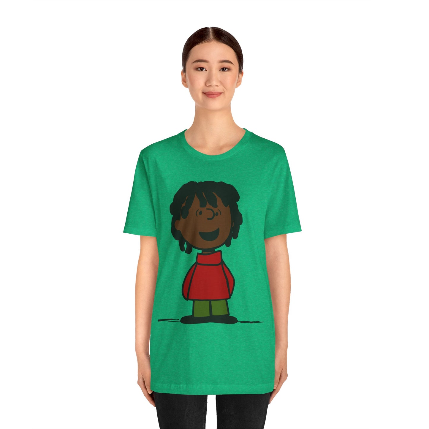 Black Charlie Brown Characters Christmas Tee Shirt
