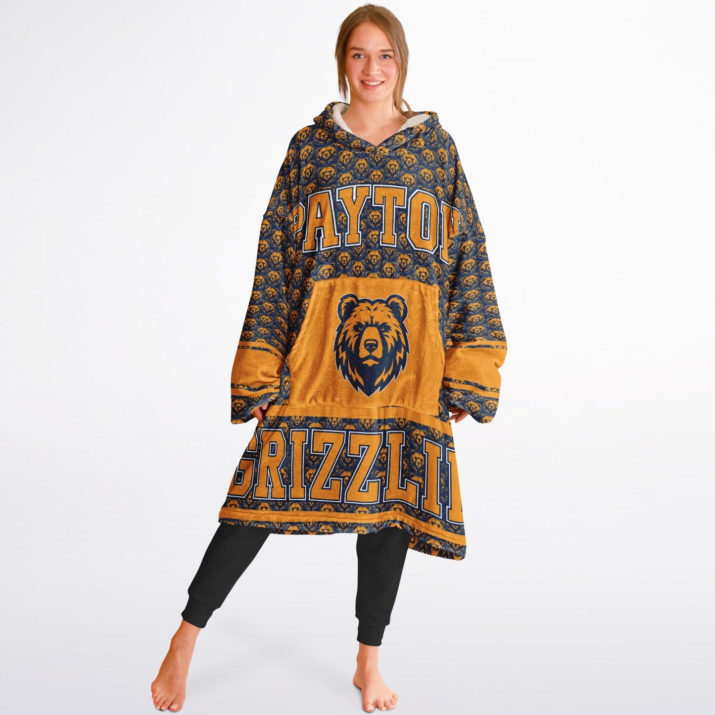 Walter Payton College Prep Snug Hoodie | Hoodie Blanket | Payton Grizzlies | Football SZN