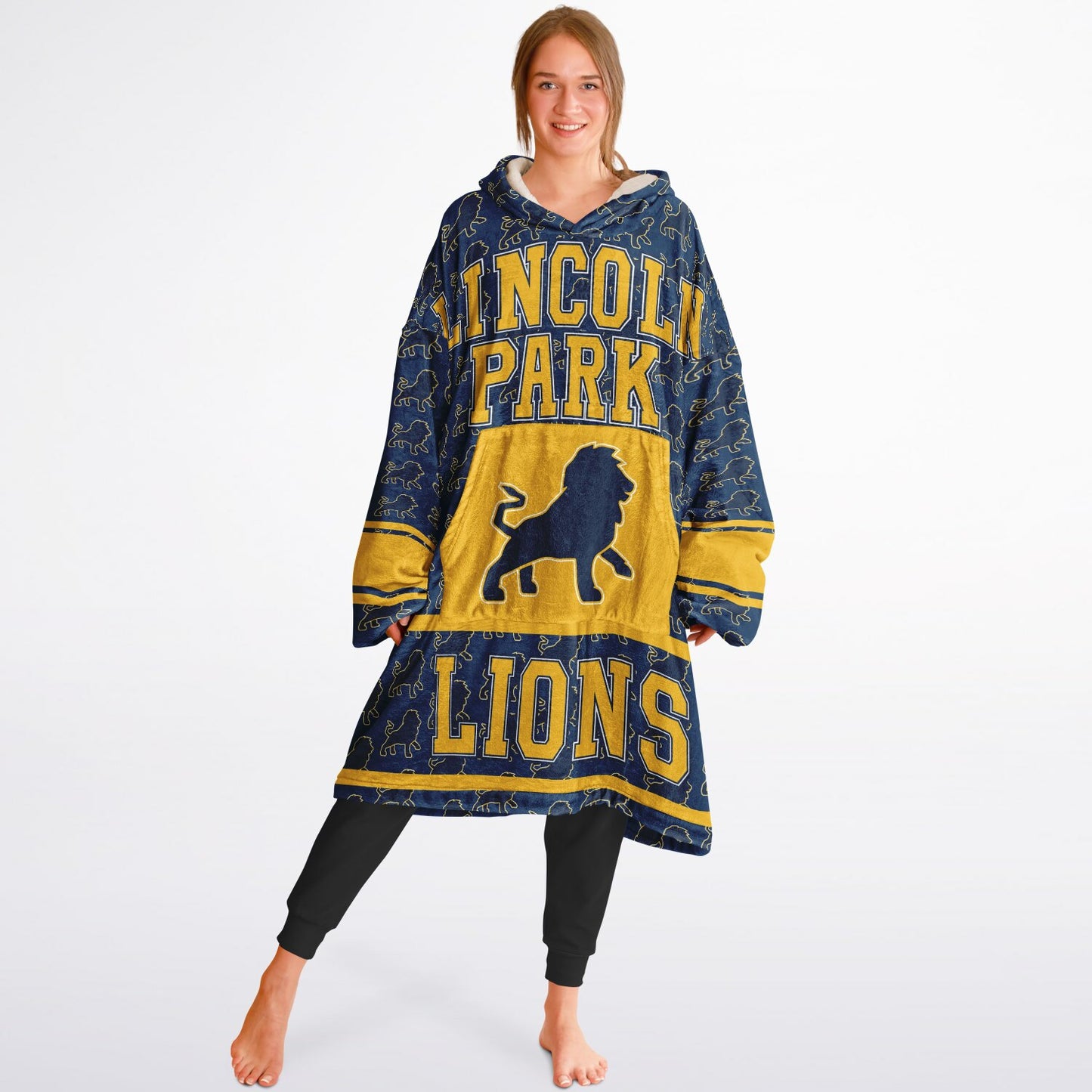Lincoln Park High School Snug Hoodie | Hoodie Blanket | Lincoln Park Lions | Football SZN