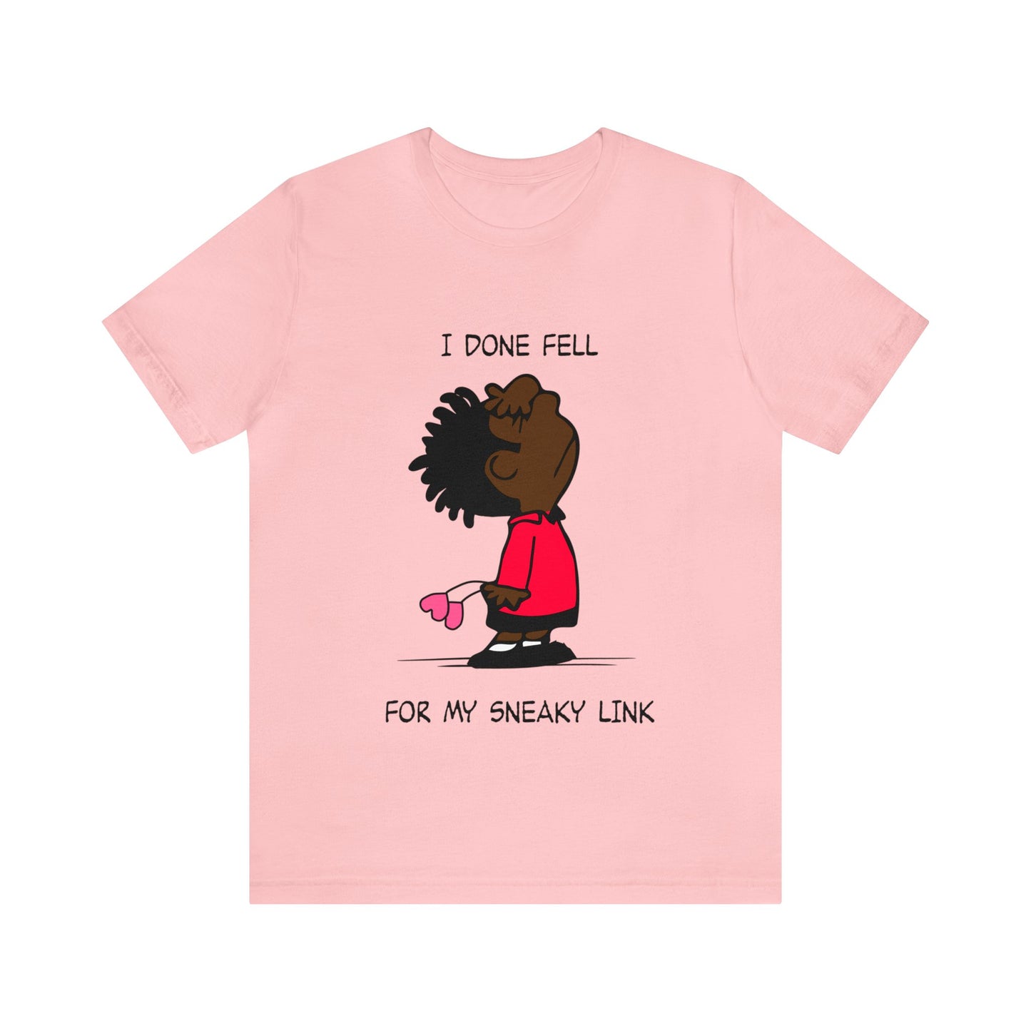 Black Charlie Brown Characters Valentine's Day Tee Shirt