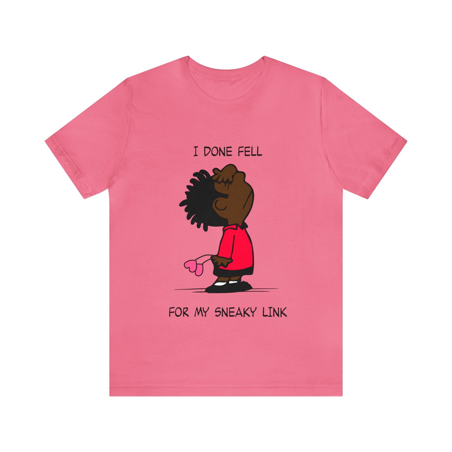 Black Charlie Brown Characters Valentine's Day Tee Shirt