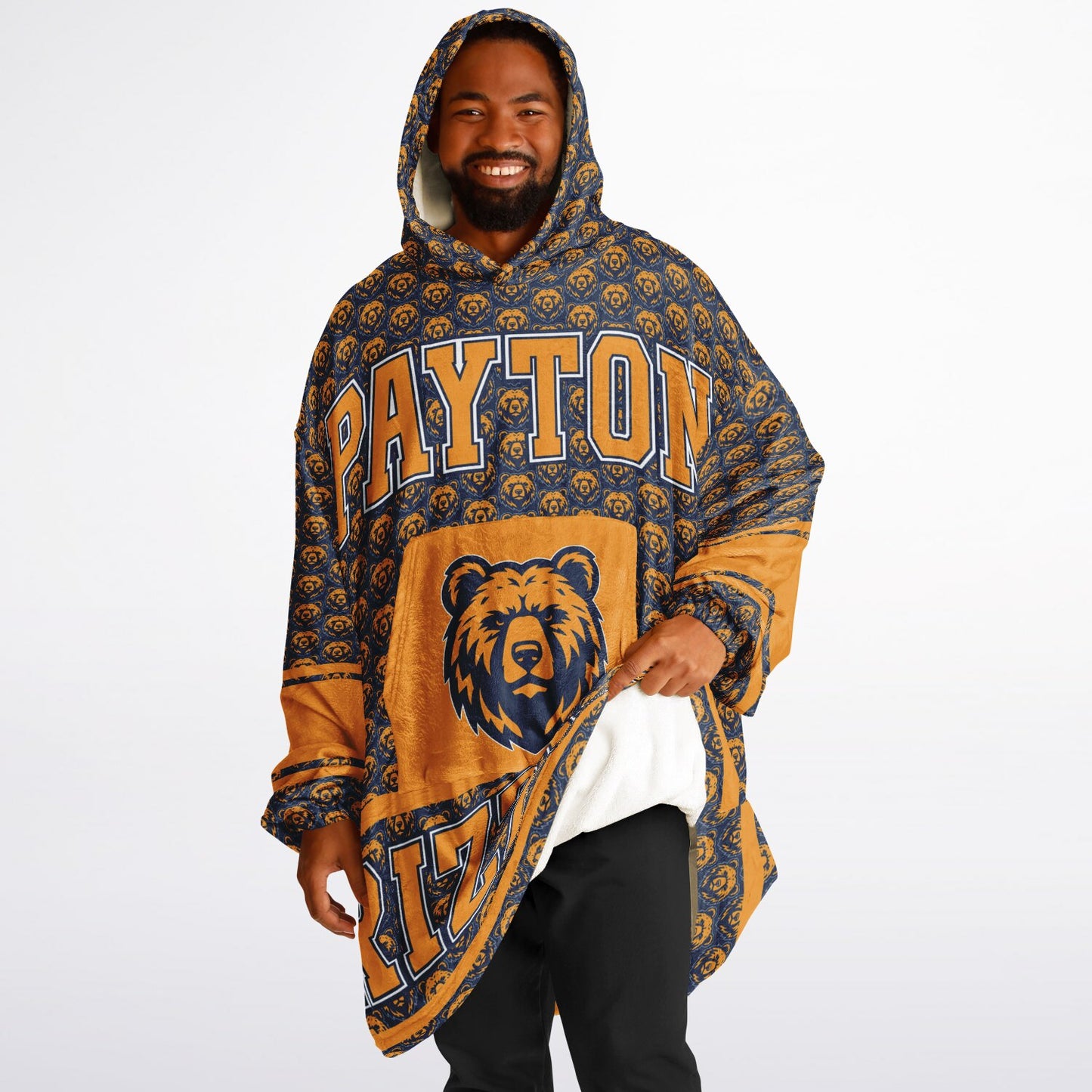 Walter Payton College Prep Snug Hoodie | Hoodie Blanket | Payton Grizzlies | Football SZN