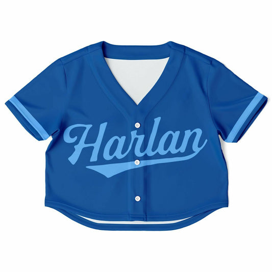 Harlan High School Cropped Baseball Jersey | Harlan Falcons
