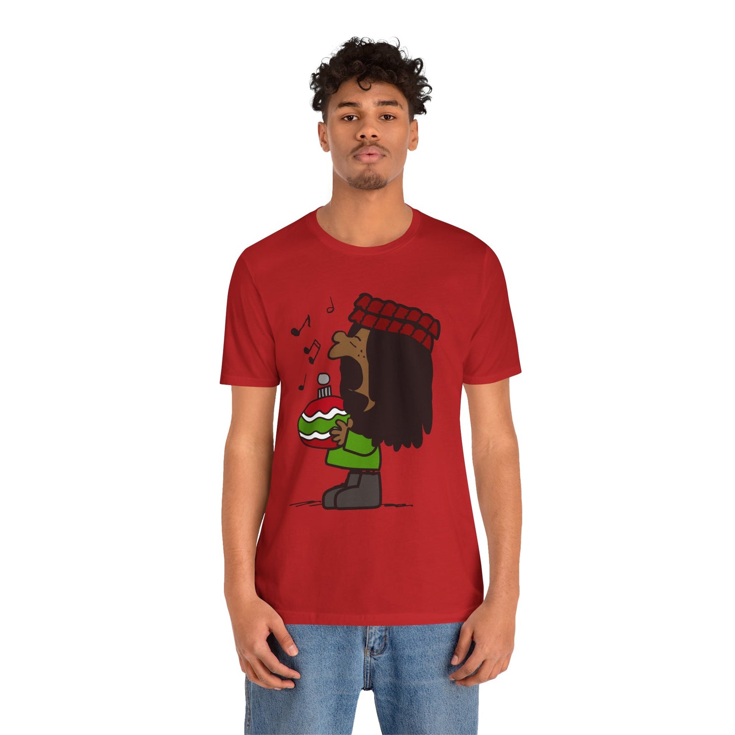 Black Charlie Brown Characters Christmas Tee Shirt