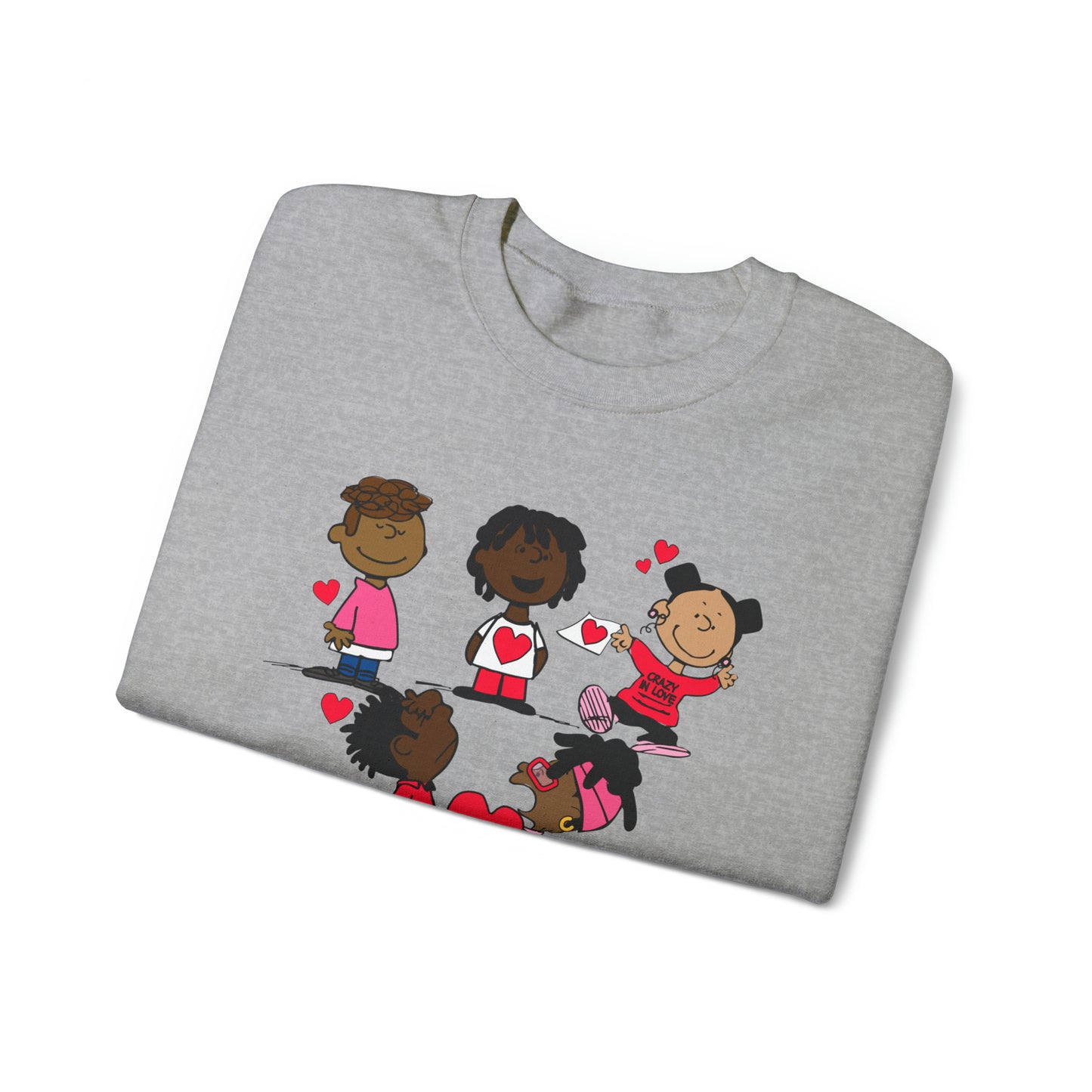 Black Charlie Brown Characters Valentine's Day Shirt