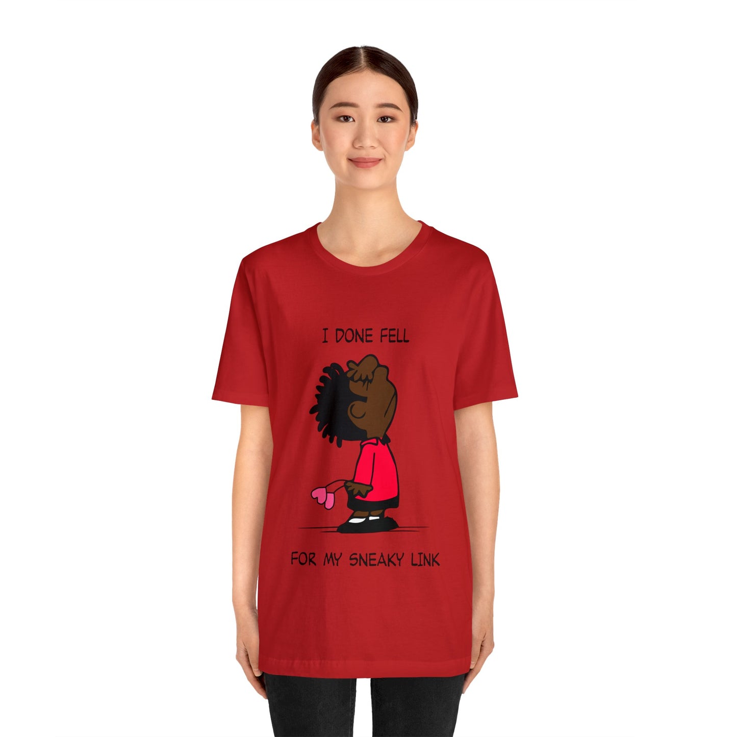 Black Charlie Brown Characters Valentine's Day Tee Shirt