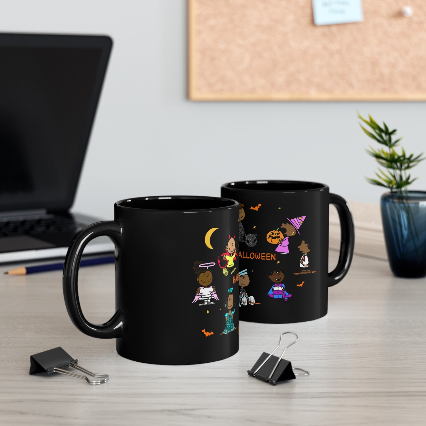 Halloween Keisha & Friends Black Mug