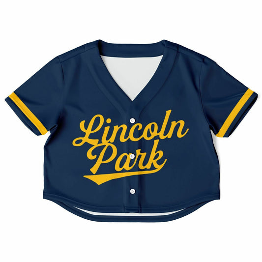 Lincoln Park High School Cropped Baseball Jersey | Lincoln Park Lions