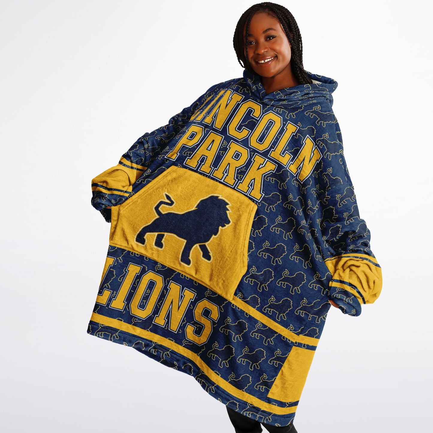 Lincoln Park High School Snug Hoodie | Hoodie Blanket | Lincoln Park Lions | Football SZN