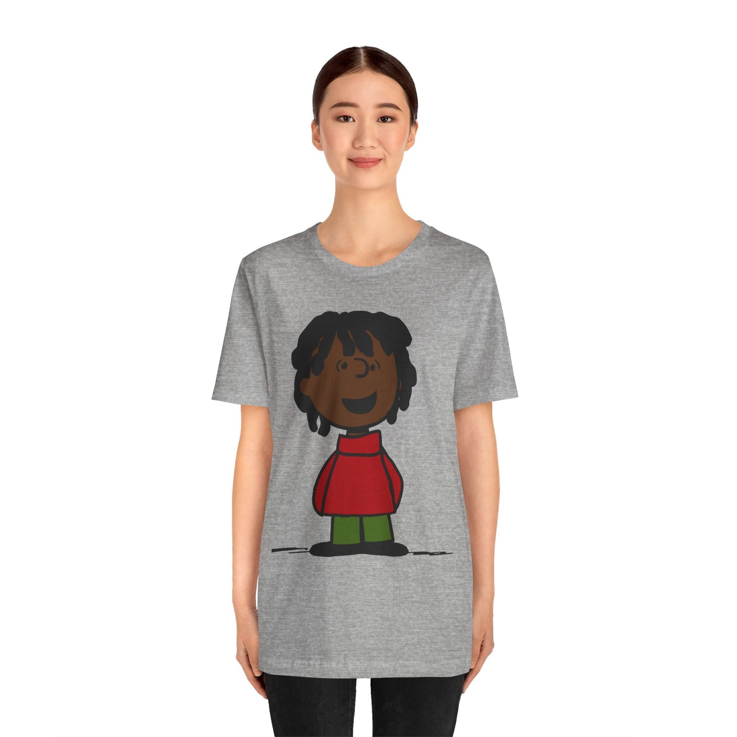 Black Charlie Brown Characters Christmas Tee Shirt