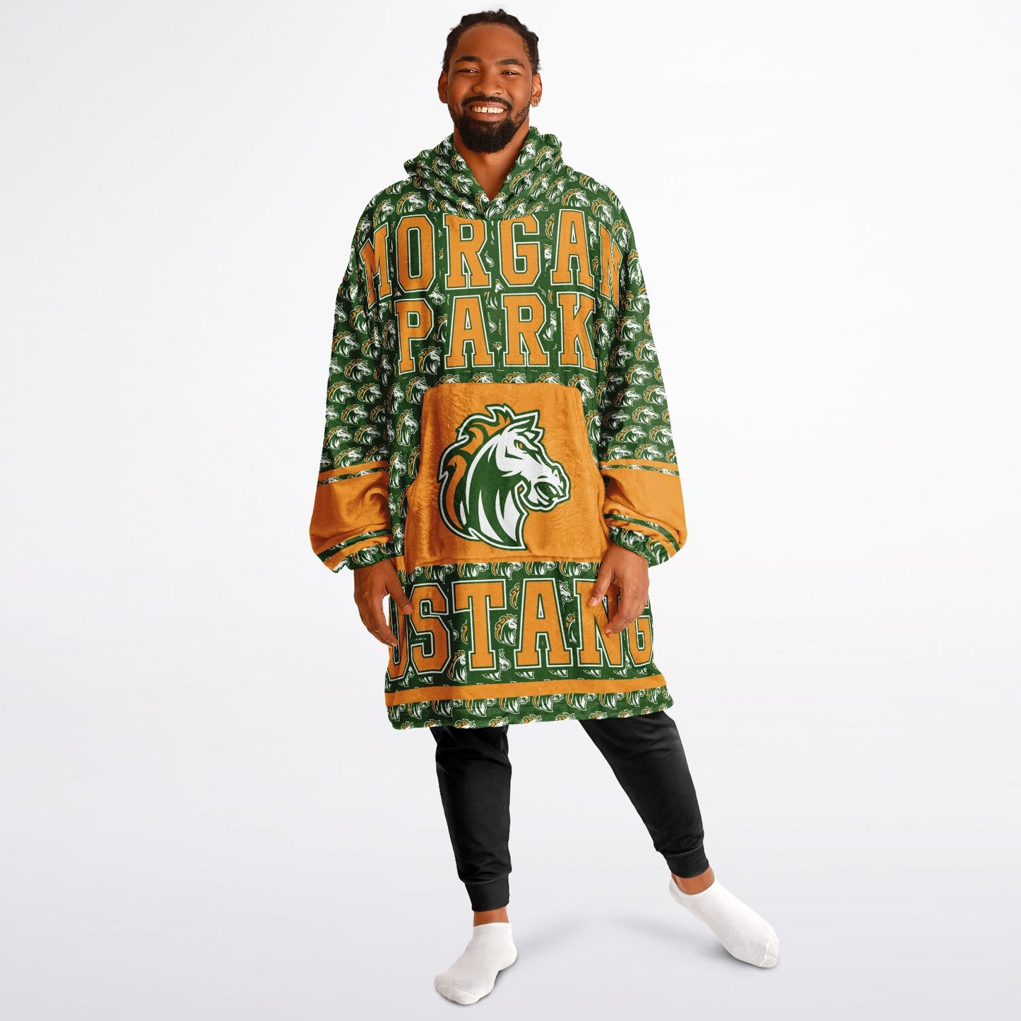 Morgan Park High School Snug Hoodie | Hoodie Blanket | Morgan Park Mustangs | Football SZN