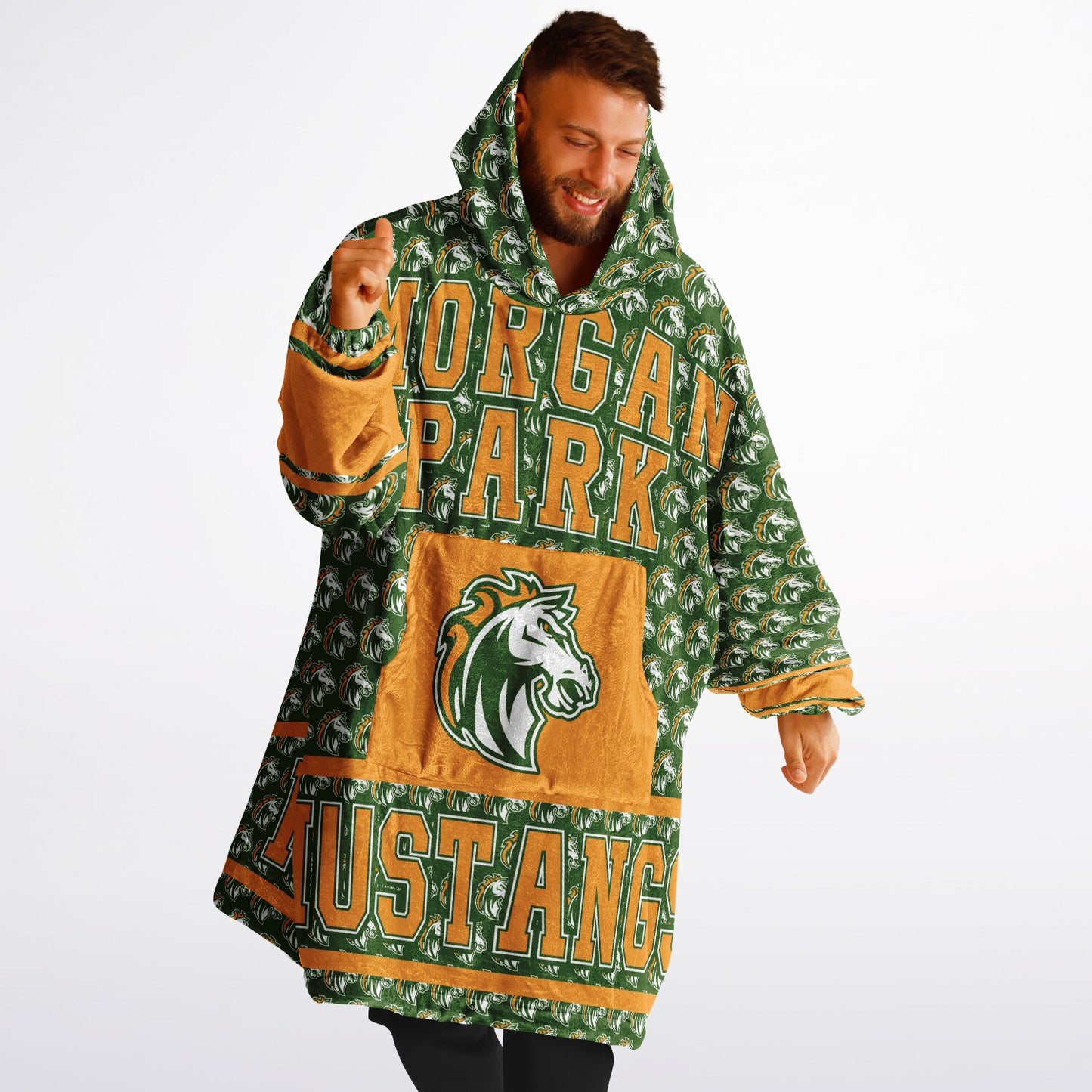 Morgan Park High School Snug Hoodie | Hoodie Blanket | Morgan Park Mustangs | Football SZN