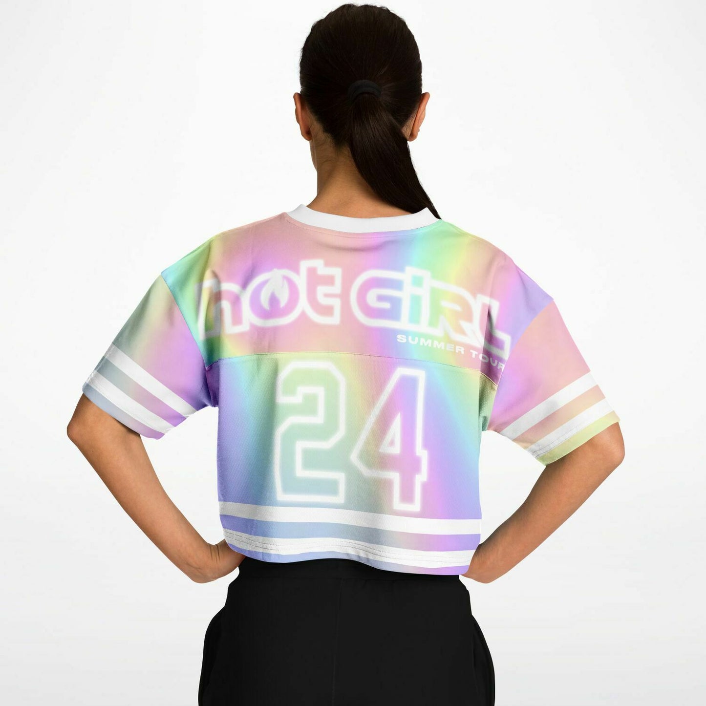 Hot Girl Summer Tour Cropped Football Jersey - AOP