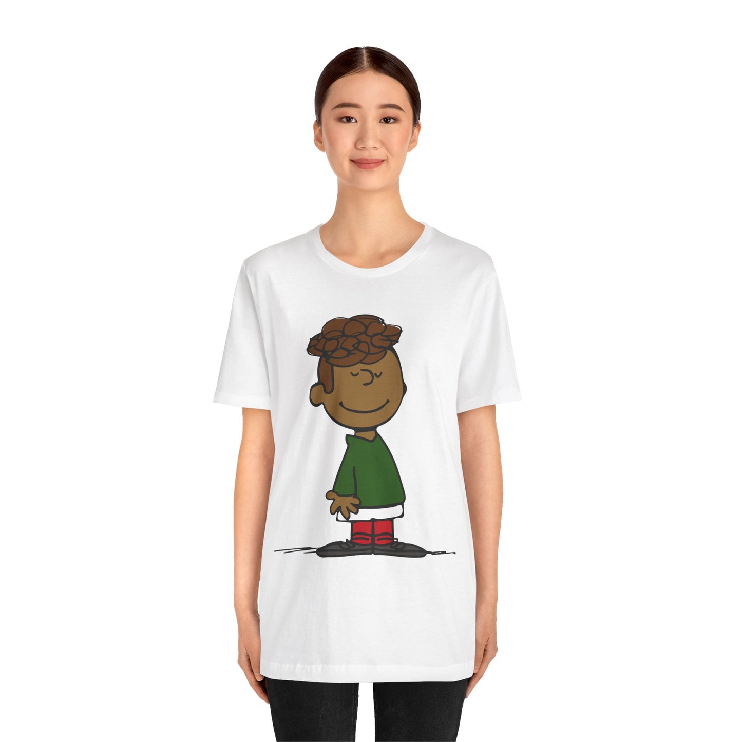 Black Charlie Brown Characters Christmas Tee Shirt