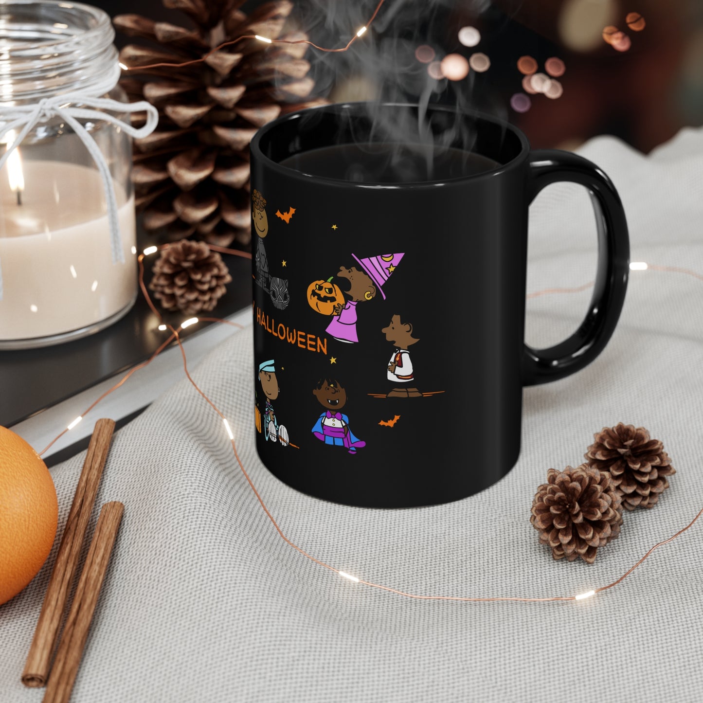 Halloween Keisha & Friends Black Mug