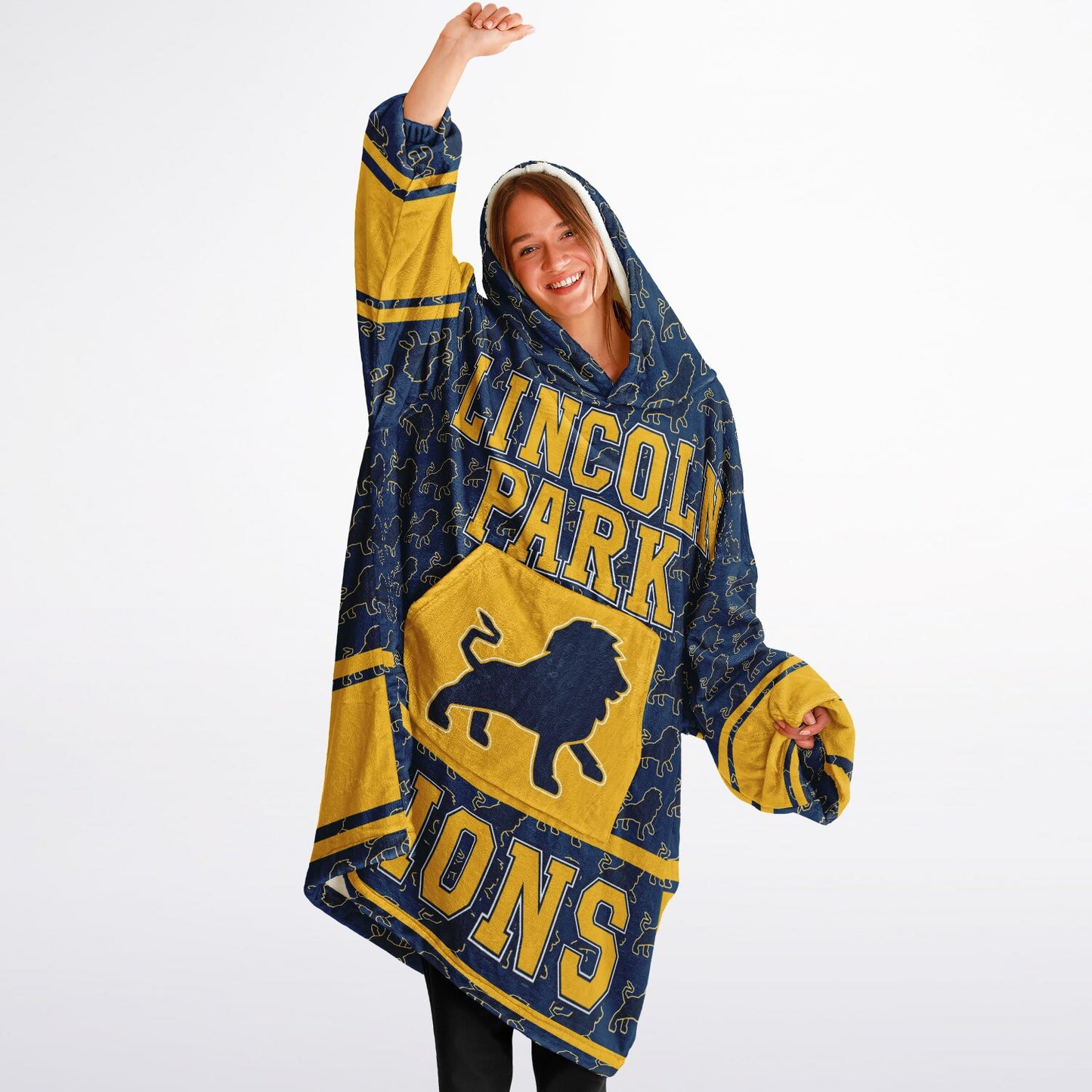 Lincoln Park High School Snug Hoodie | Hoodie Blanket | Lincoln Park Lions | Football SZN