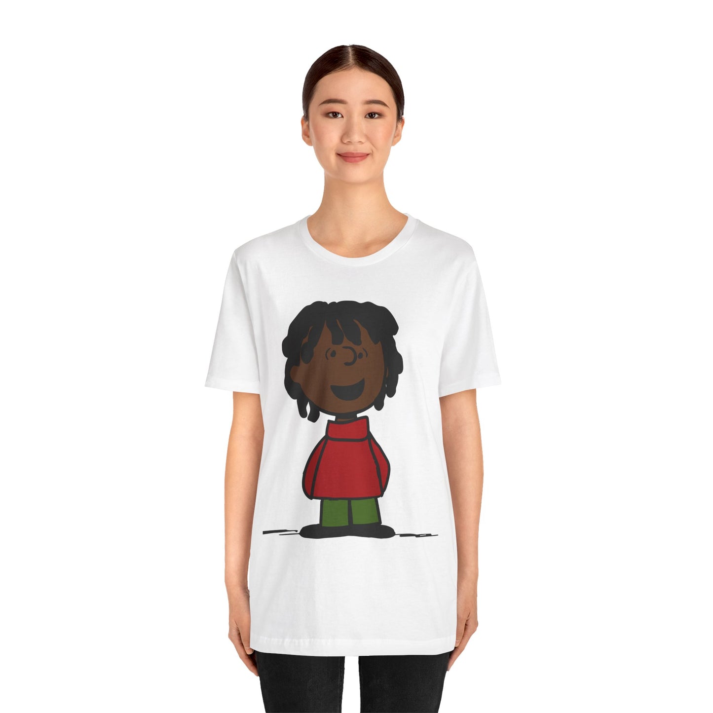 Black Charlie Brown Characters Christmas Tee Shirt