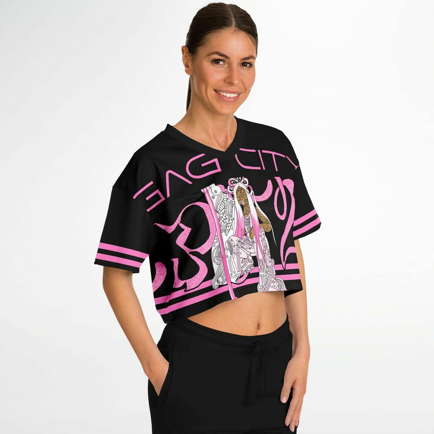 Nicki Minaj Tour | Pink Friday 2 Cropped Jersey | Gag City Shirt