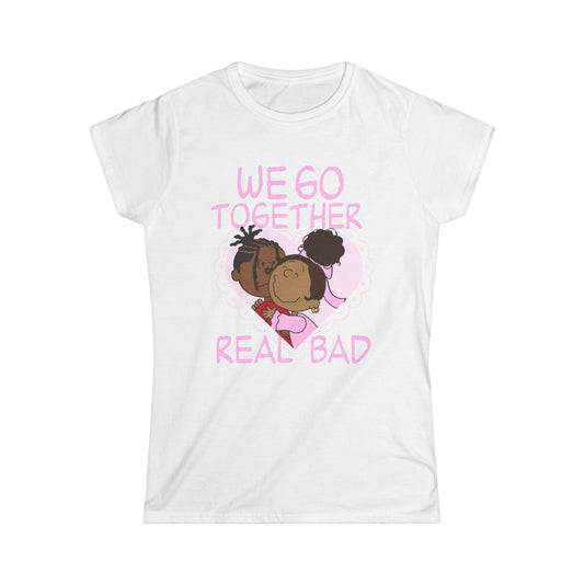 Black Charlie Brown Characters Valentine's Day Women's Shirt