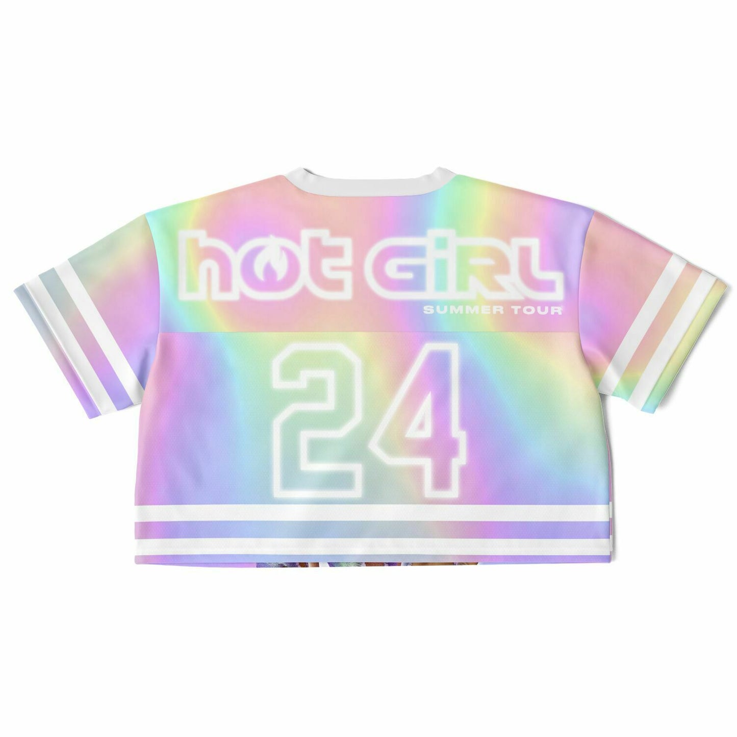 Hot Girl Summer Tour Cropped Football Jersey - AOP
