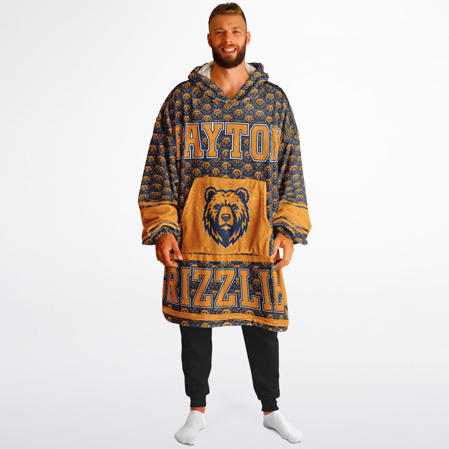 Walter Payton College Prep Snug Hoodie | Hoodie Blanket | Payton Grizzlies | Football SZN