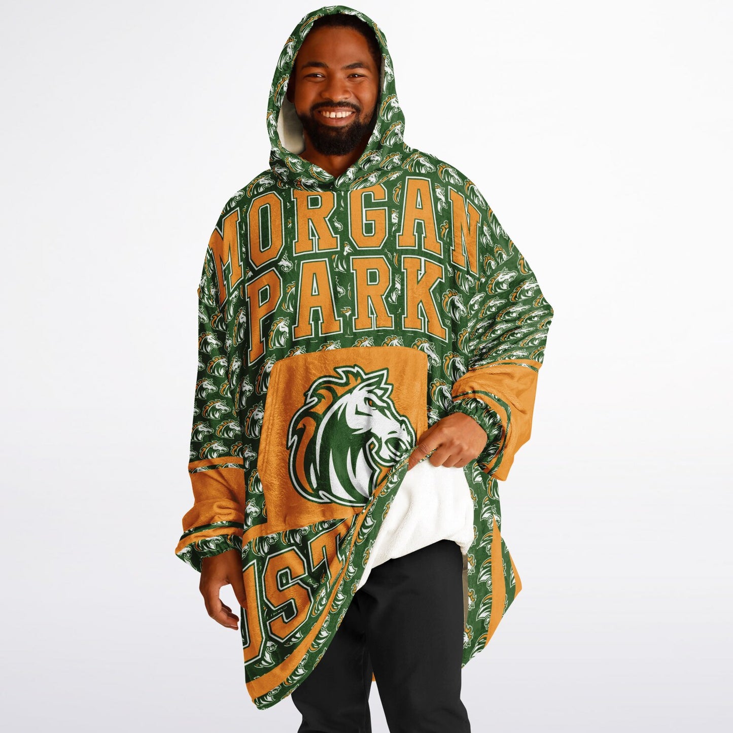 Morgan Park High School Snug Hoodie | Hoodie Blanket | Morgan Park Mustangs | Football SZN