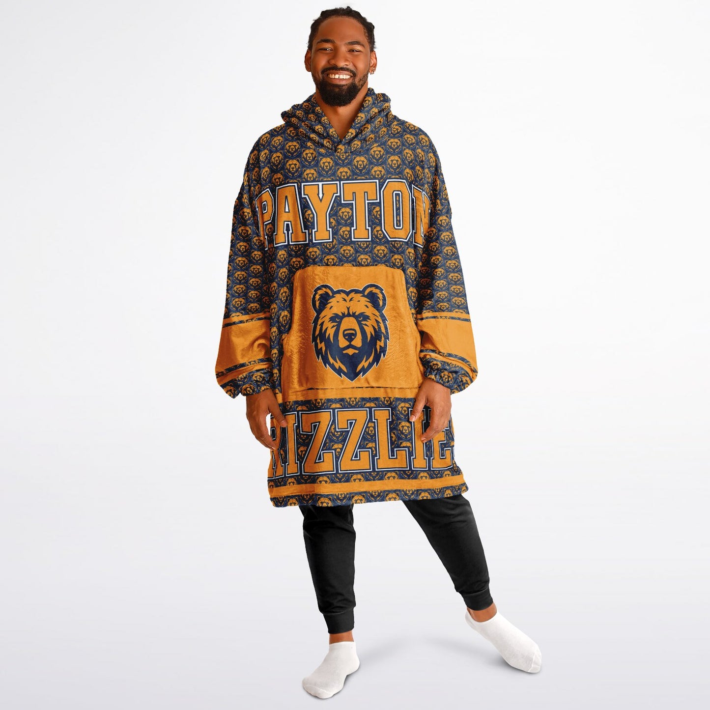 Walter Payton College Prep Snug Hoodie | Hoodie Blanket | Payton Grizzlies | Football SZN