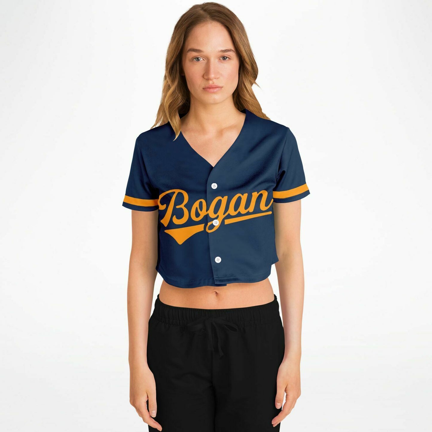 Bogan High School Cropped Baseball Jersey | Bogan Bengals