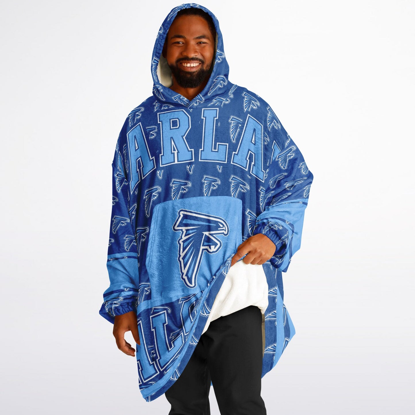 Harlan High School Snug Hoodie | Hoodie Blanket | Harlan Falcons | Football SZN