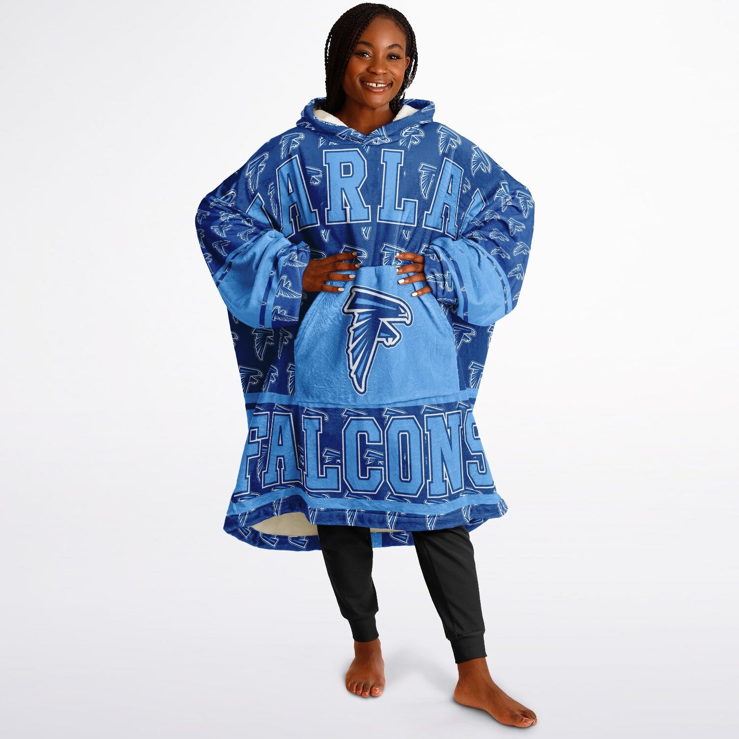 Harlan High School Snug Hoodie | Hoodie Blanket | Harlan Falcons | Football SZN
